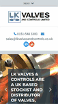 Mobile Screenshot of lkvalvesandcontrols.co.uk